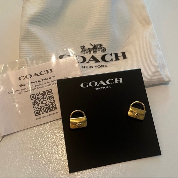 NWT Signature Tabby Mini Handbag Charm Stud Earrings - Picture 6 of 7